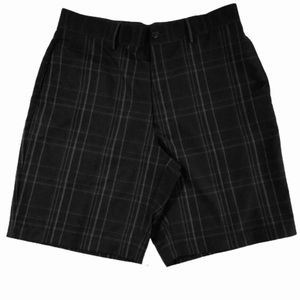 Top Flite Gray Windowpane Plaid Shorts 34
